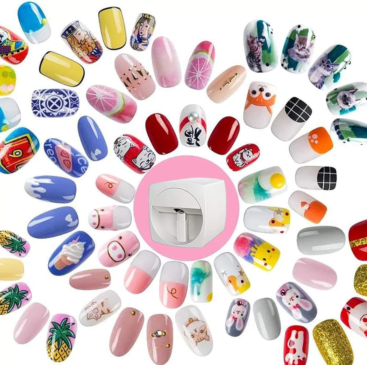 Impresora inteligente de uñas 3D con diseños de arte de uñas controlados mediante aplicación