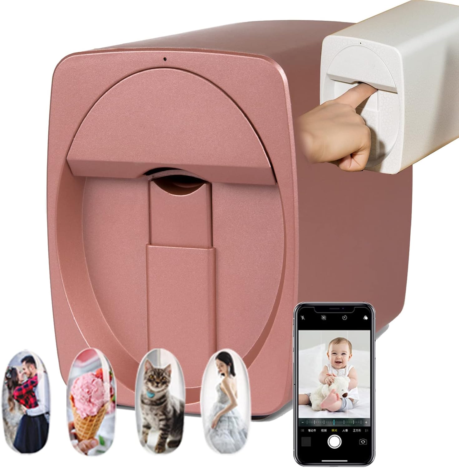 3D Smart Nail Printer with App-Controlled Nail Art Designs