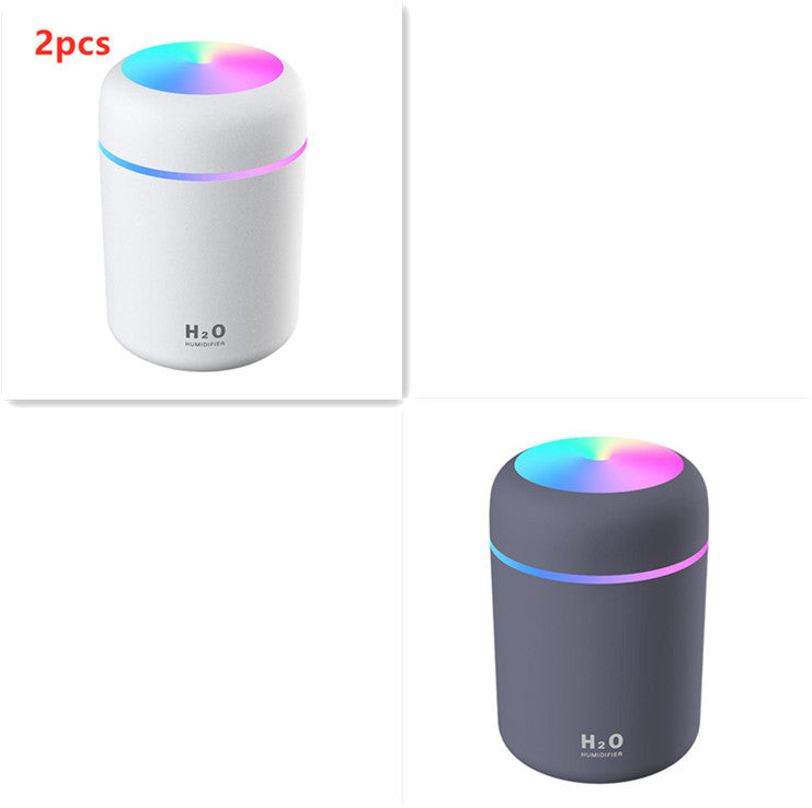 USB Cool Mist Humidifier with LED Light for Bedroom and Desk
