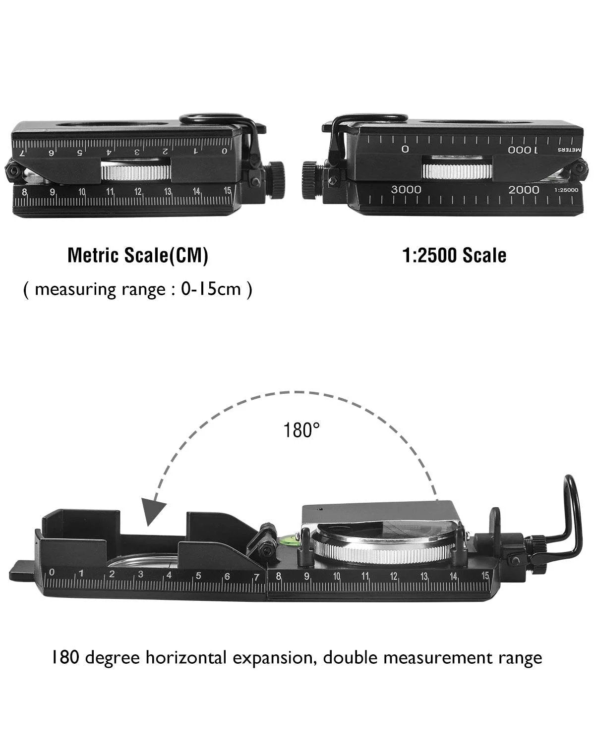 Multifunctional Lensatic Compass with Sighting & Inclinometer