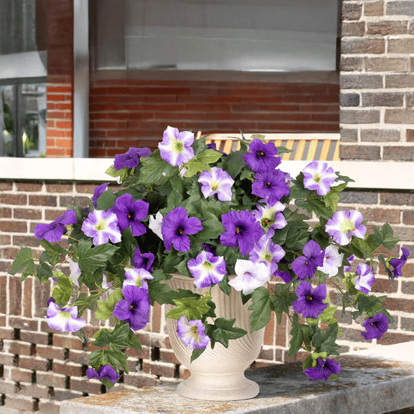 EverBloom Artificial Petunias – Lush Hanging Floral Décor
