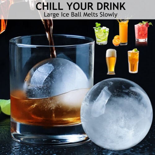 FrostVibe — forma na velké kulaté ledové koule do whiskey a koktejlů