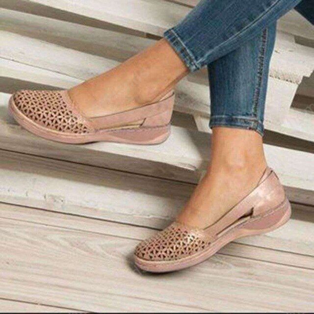 Women's Cutout Slip-On Comfort Sandals for Everyday Wear