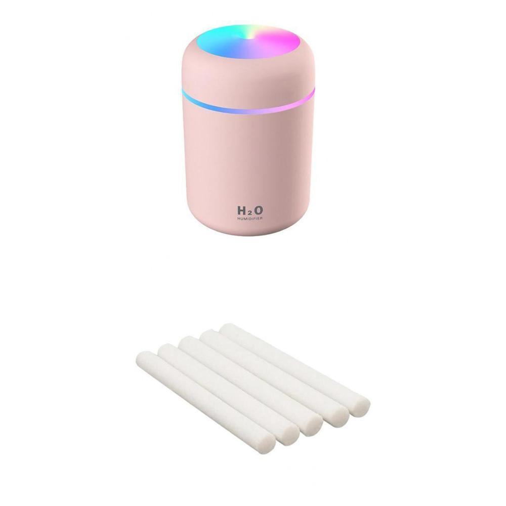 USB Cool Mist Humidifier with LED Light for Bedroom and Desk