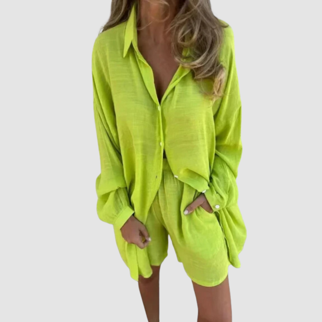 Gennie - Stylish Two Piece Set, Cropped Blazer and Pencil Skirt