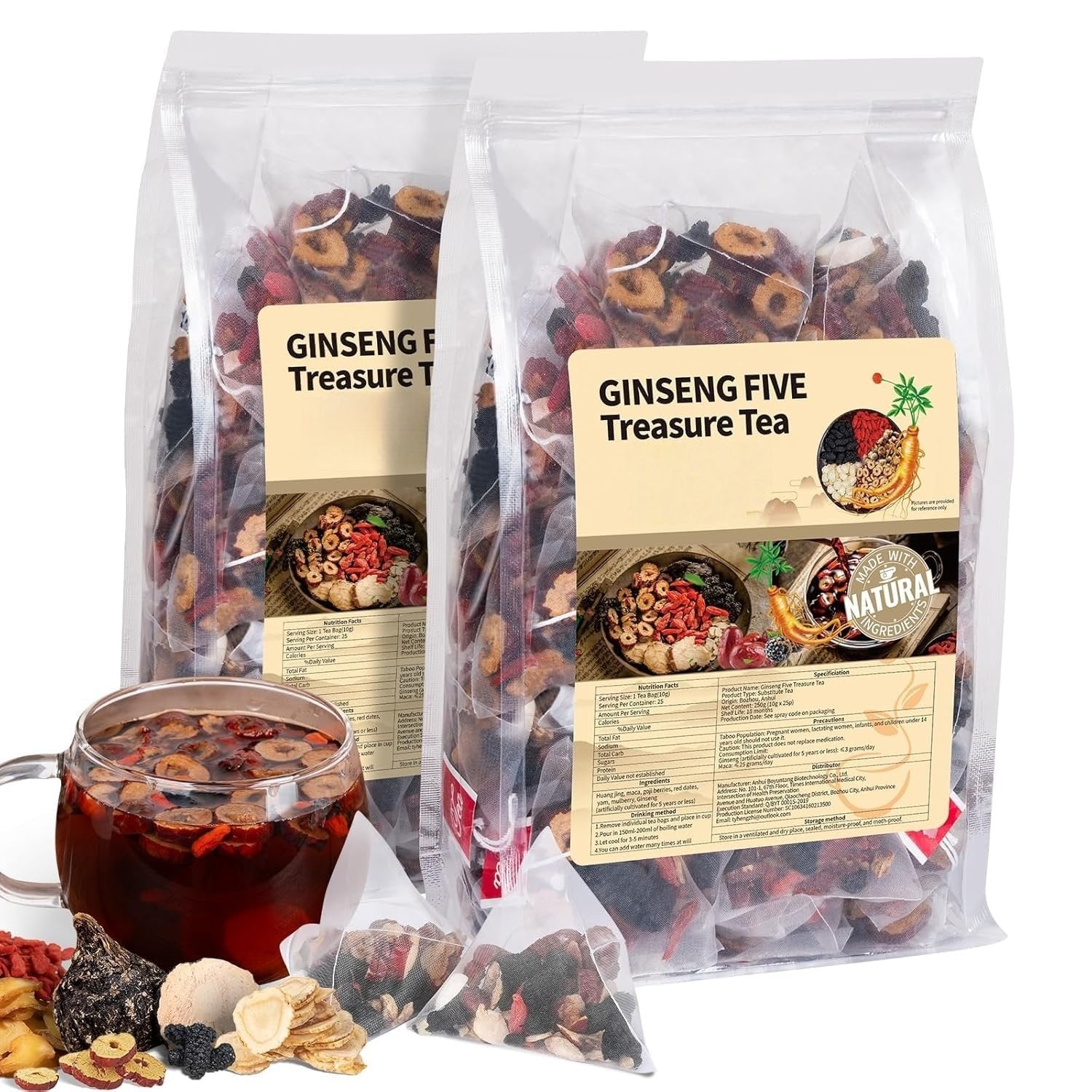 Ginseng & Mulberry Herbal Tea Blend