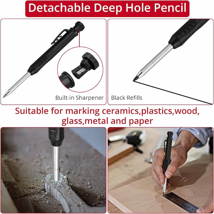 SteelMark Pro — Adjustable Deep Hole Construction Pencil Marker