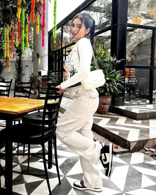 Women's Adjustable Cargo Wide Leg Pants