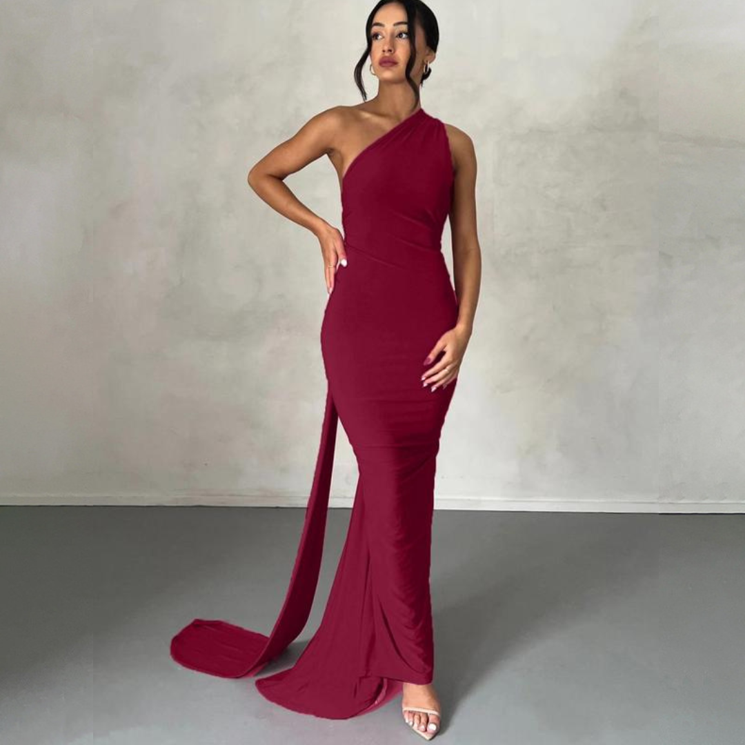Karilyn - Elegantní večerní přiléhavé šaty bez rukávů s halter výstřihem
