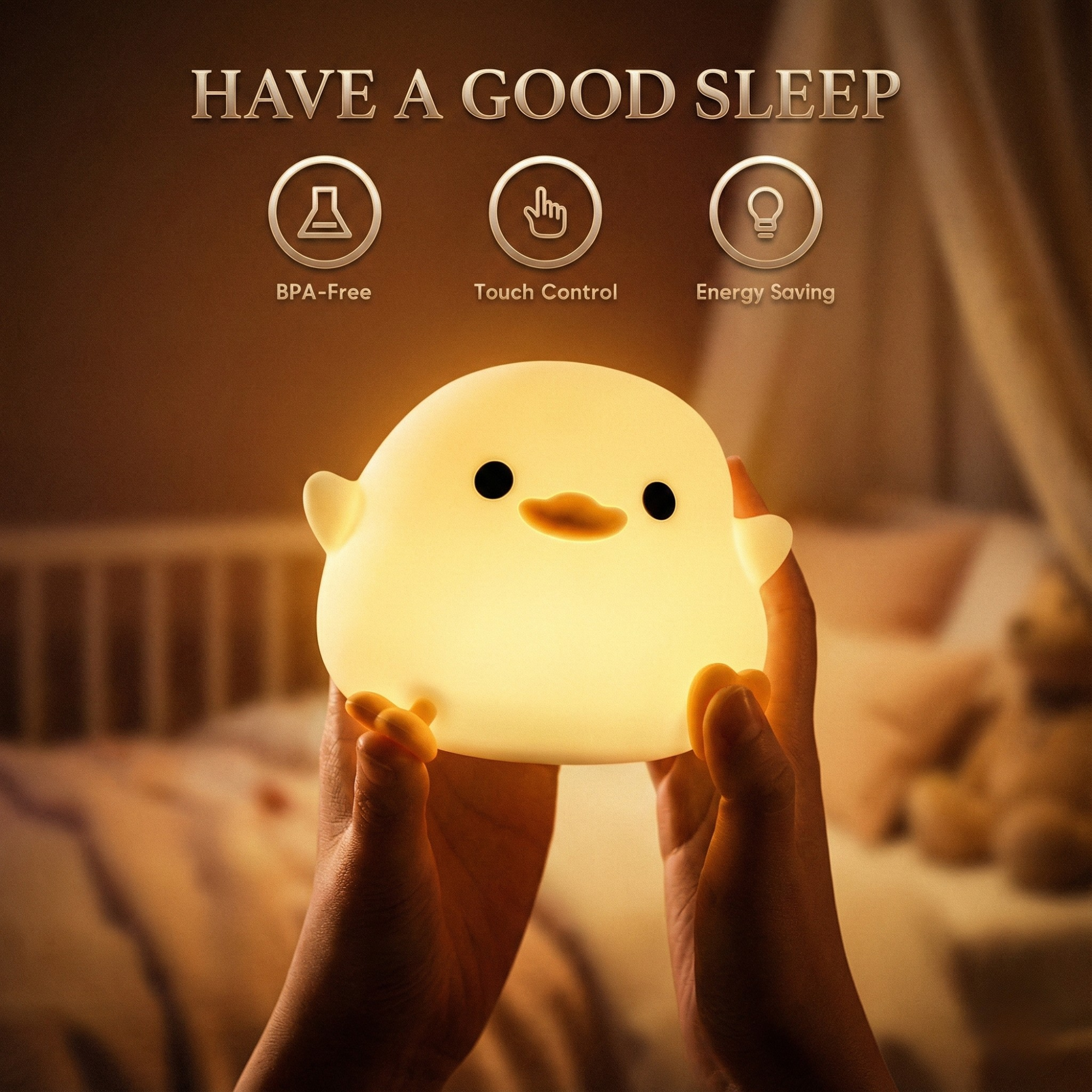 GlowNest - LED Night Light Lamp