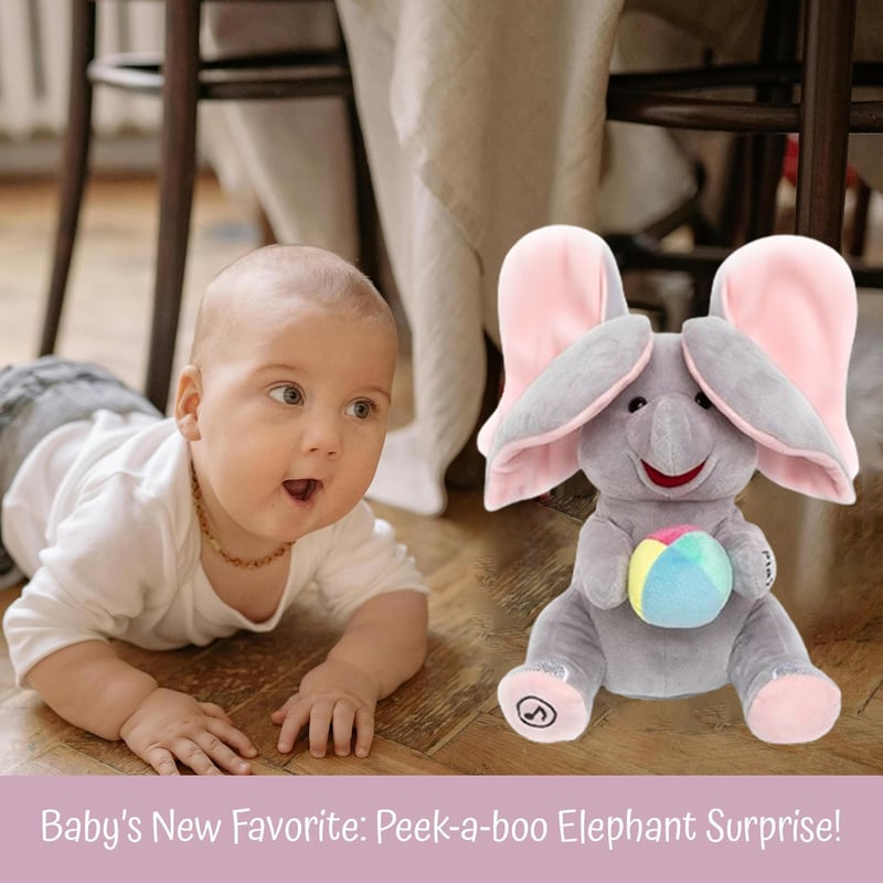 MelodyHugs – Musical Elephant Plush Toy with Peek-A-Boo & Songs