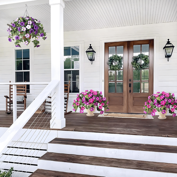 EverBloom Artificial Petunias – Lush Hanging Floral Décor