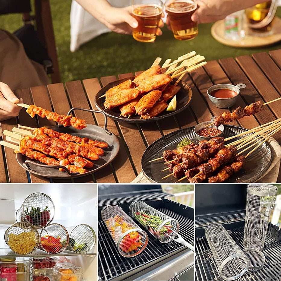 GrillSphere — Kosz do grillowania BBQ ze stali nierdzewnej
