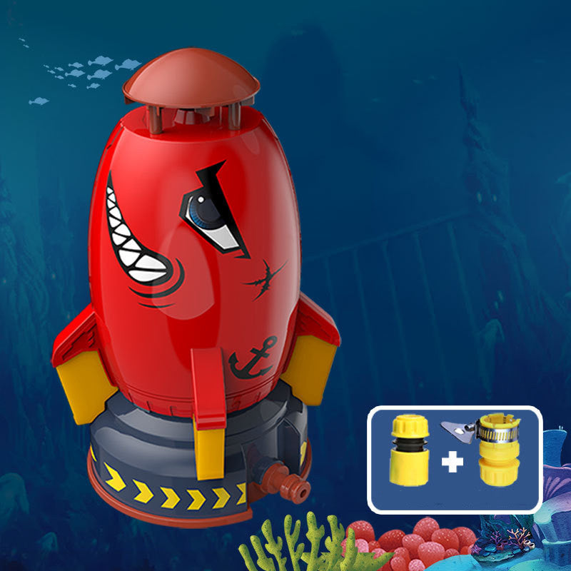 Rocket Water Sprinkler Toy for Outdoor Backyard Summer Play