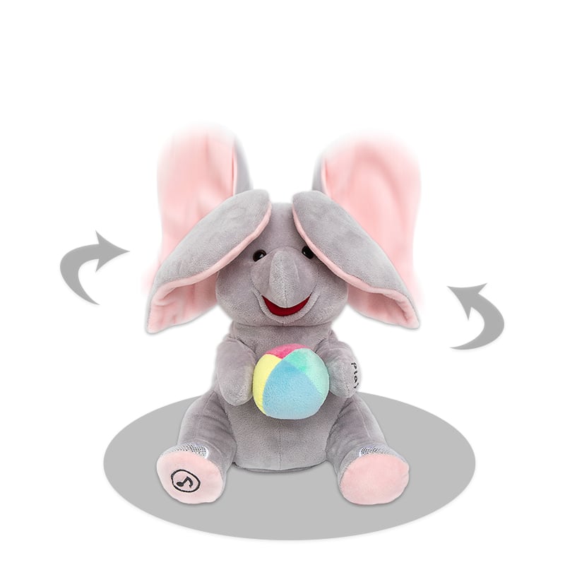 MelodyHugs – Musical Elephant Plush Toy with Peek-A-Boo & Songs