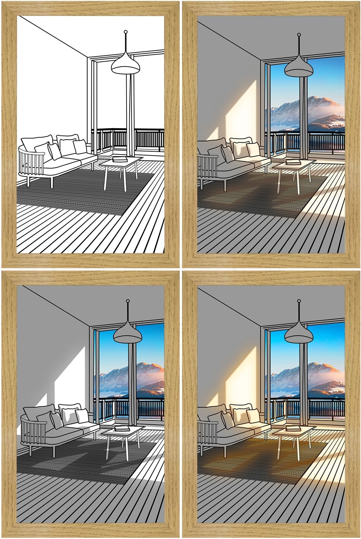 LED Picture Frame Lamp for Modern Home and Bedroom Decor