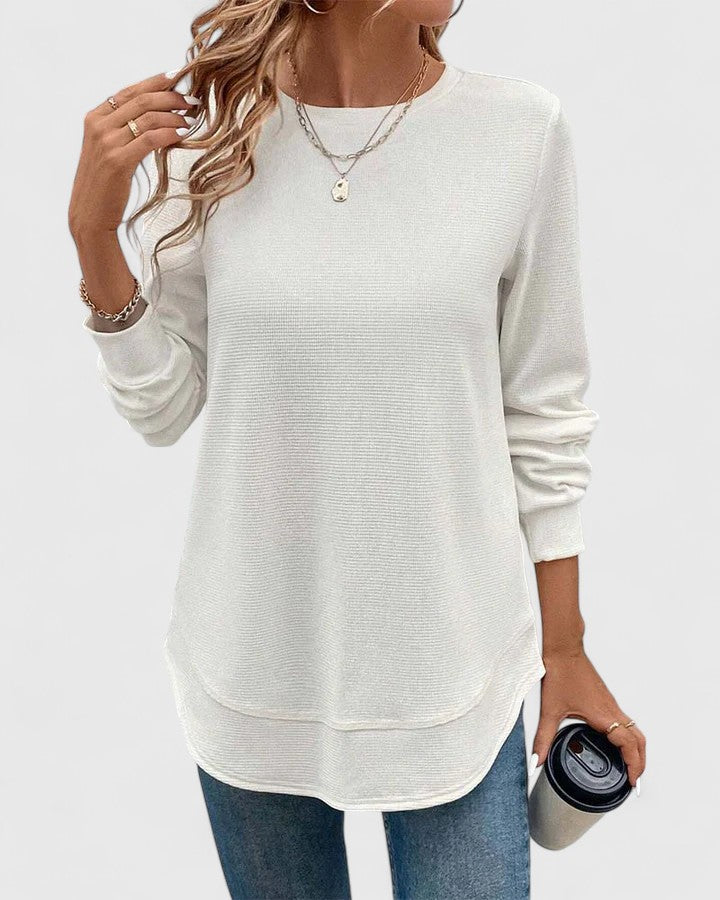 Azalea - Maglia elegante a girocollo con maniche lunghe