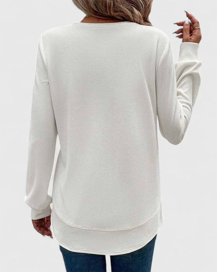 Azalea - Maglia elegante a girocollo con maniche lunghe