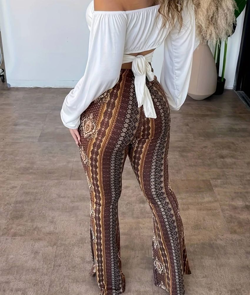 CurveCraze —  High Waist Flare Leg Pants