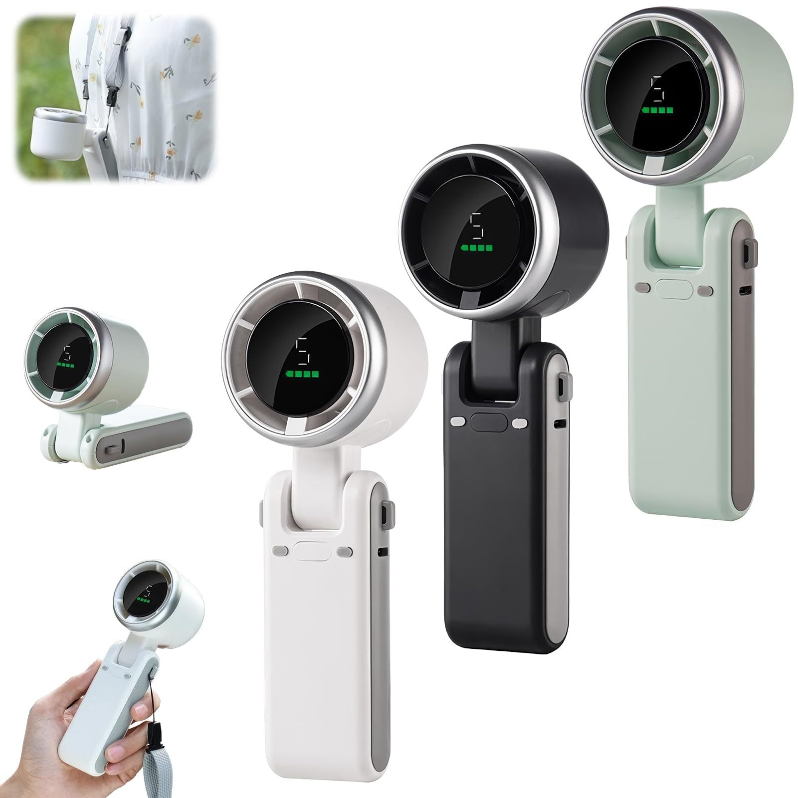 Portable Rechargeable Handheld Fan Foldable Desktop Cooling Fan