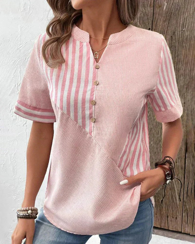 Kira - Soft Striped Blouse