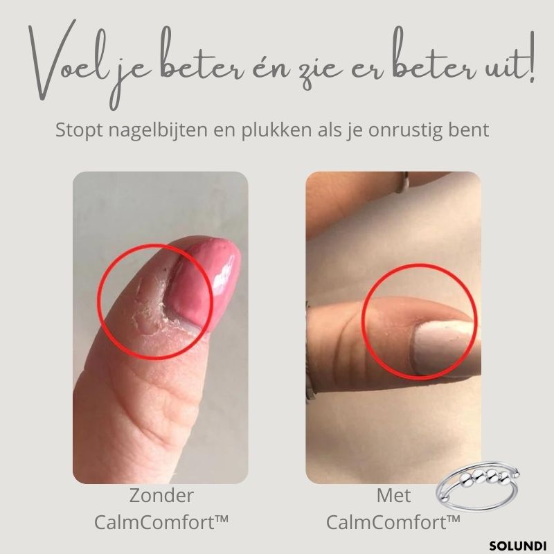 CalmComfort Fidget Ring – Nastavitelný prsten s otočnými korálky