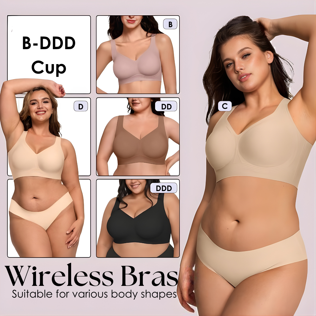 Wirefree Support Bra with 4-Layer Jelly Strip Design