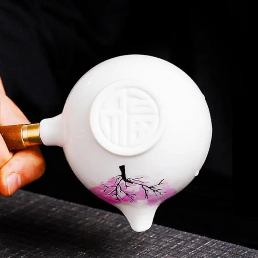Tetera de Cerámica con Infusor Giratorio Flor de Cerezo