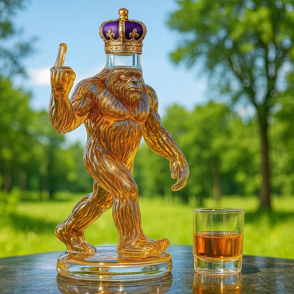 Bigfoot-udformet whiskydekanter til udstilling og servering