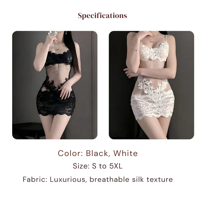 GlowSeren - Lace Babydoll Lingerie Dress