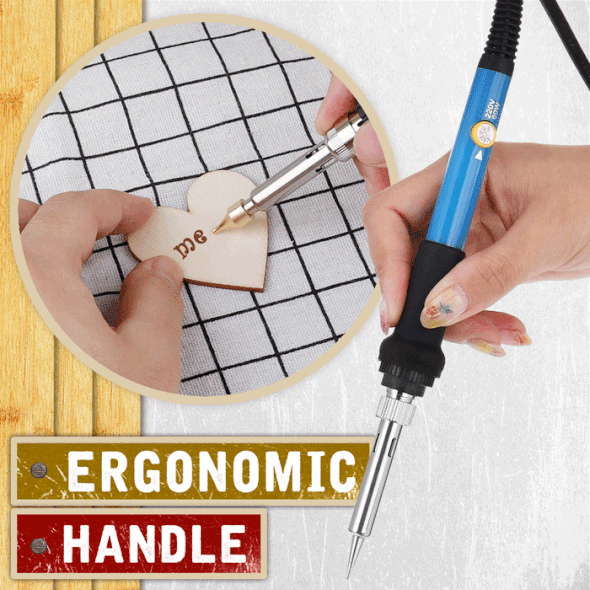 Wood Burning Pyrography Kit with Interchangeable Tips