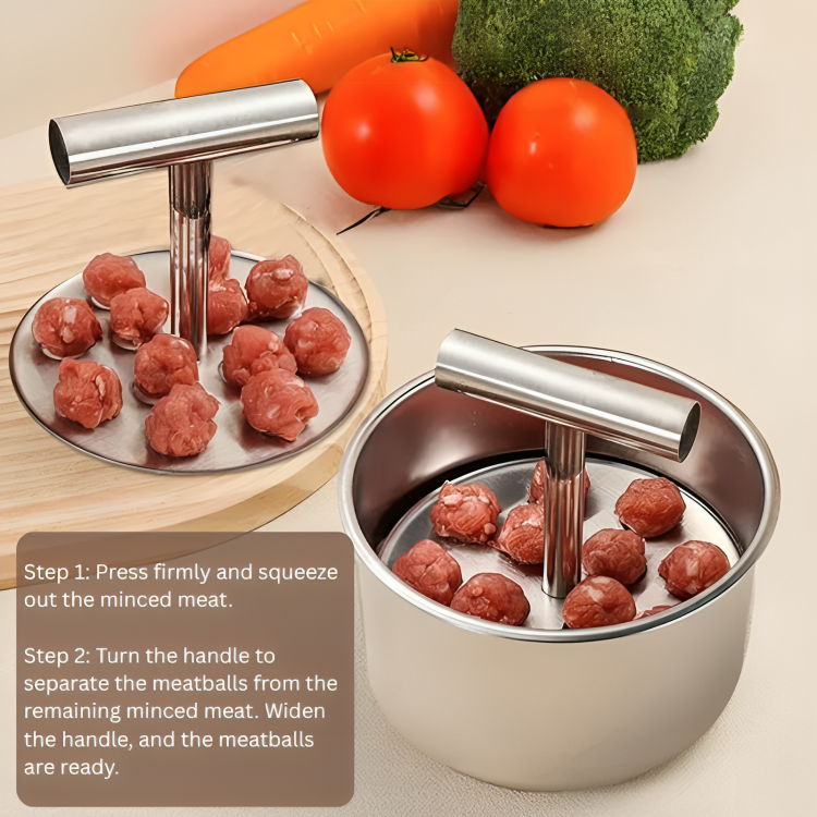 MeatPress - nerezové kleště na výrobu masových kuliček