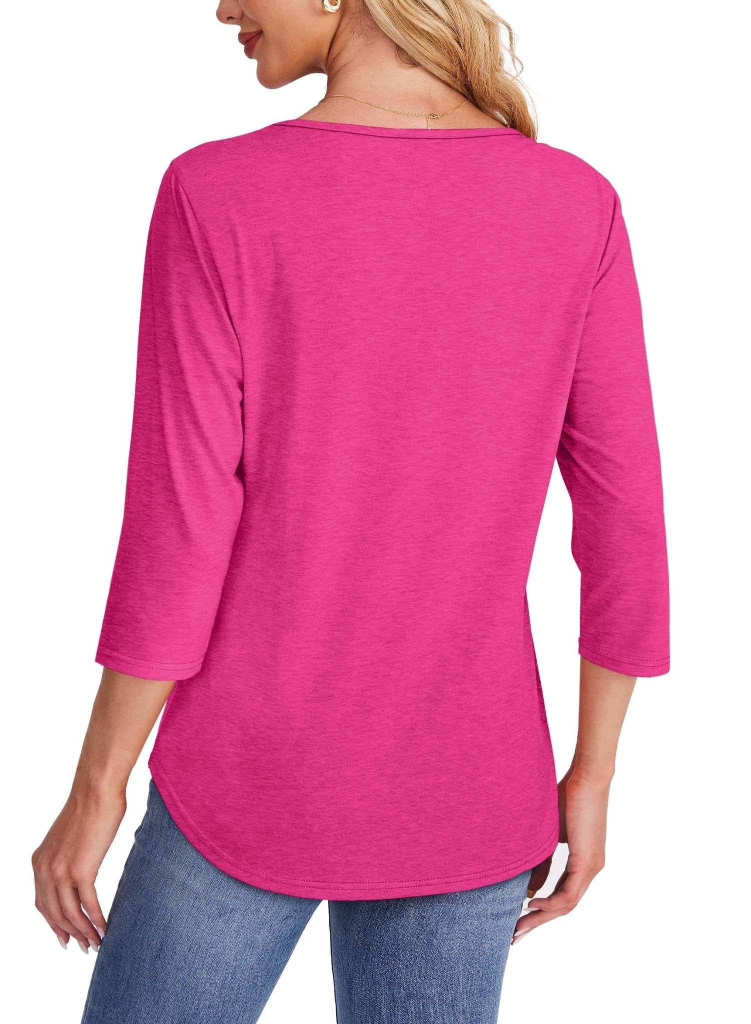 Aria - Pleated 3/4 Sleeve Top