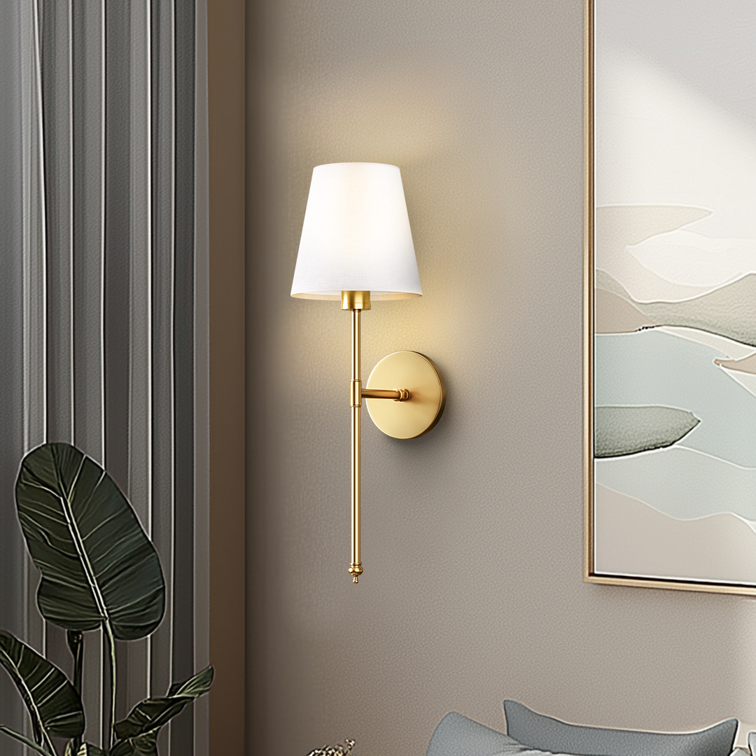 LuxeGlow – Bezdrátová nástěnná lampa (sconce)