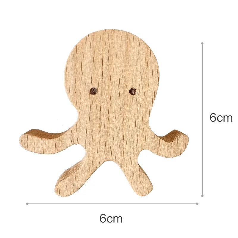 NordicPals - Ganci da Parete con Animali in Legno