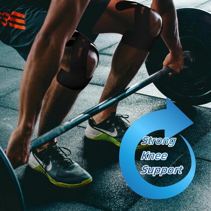 Pre-Cut Knee Support Kinesiology Tape Strips 20-Pack