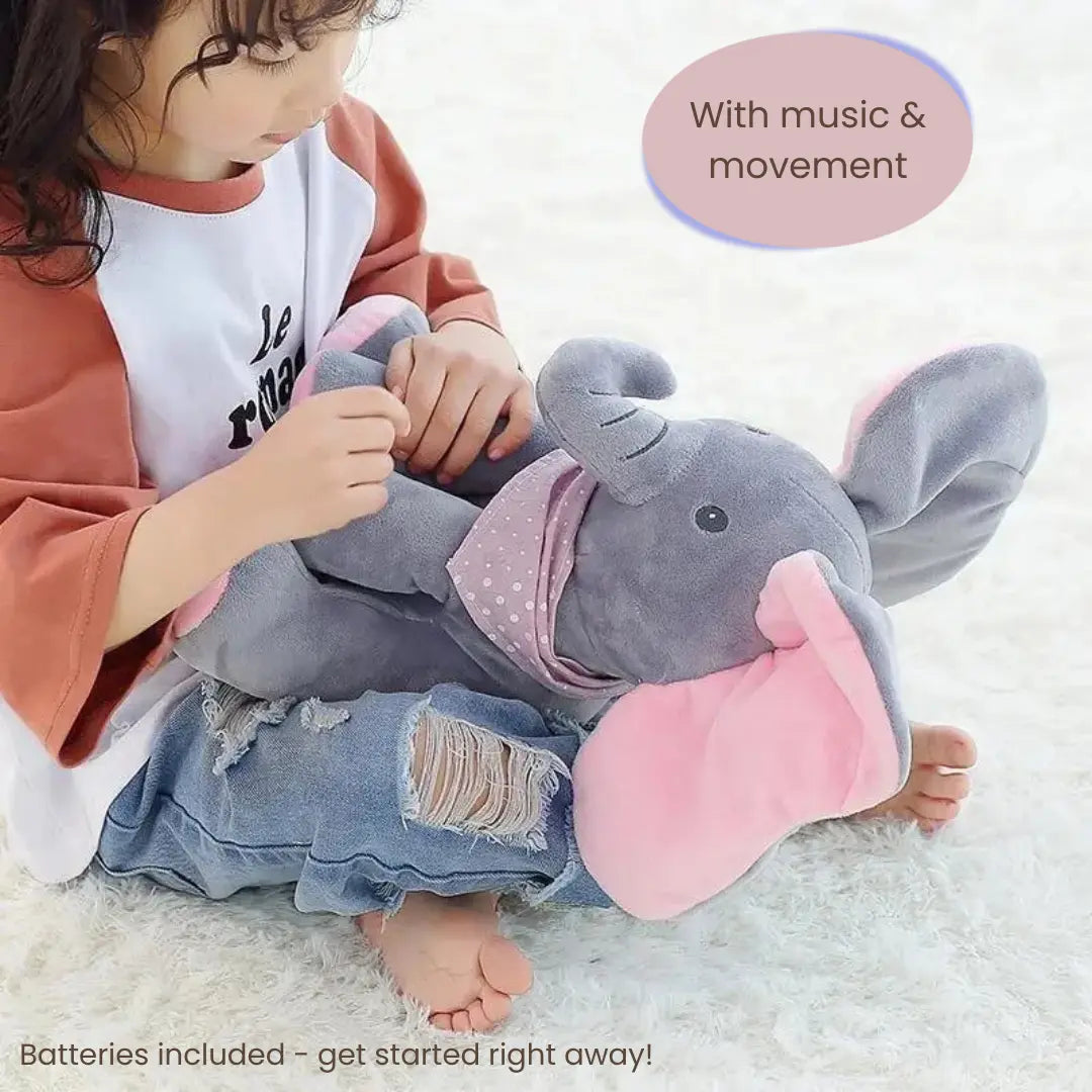 Interactive Singing Elephant Plush Toy with Moving Ears