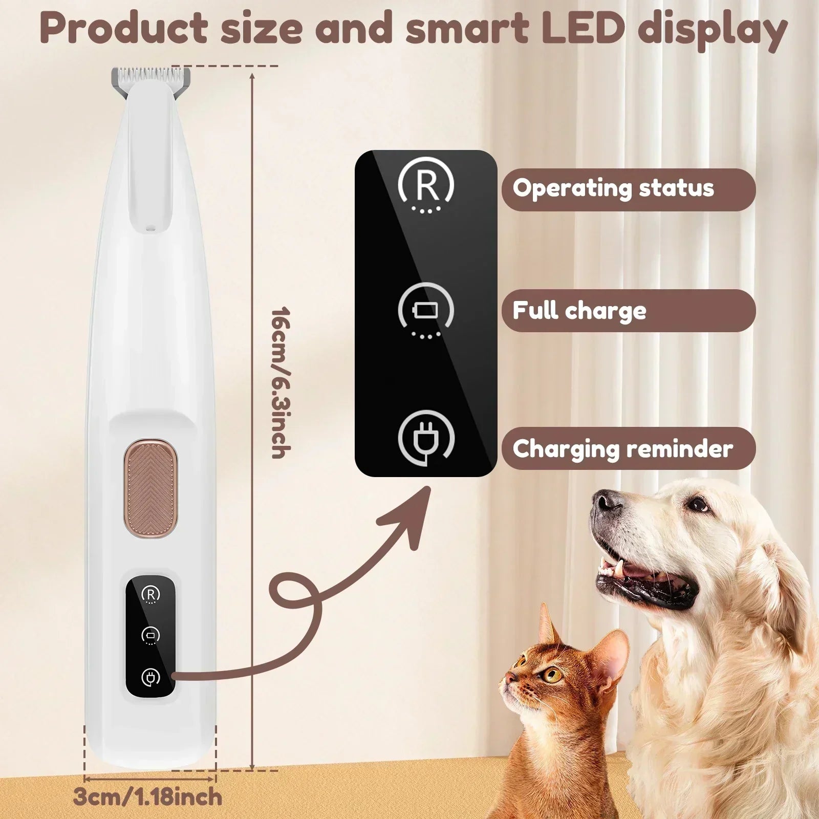 PawPerfect – dobíjecí zastřihovač drápků pro domácí mazlíčky s LED světlem