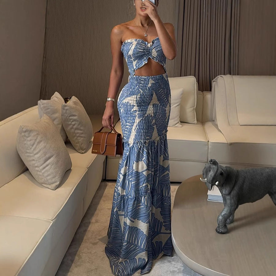 Livara - Classy Ruffle Hem Mermaid Dress