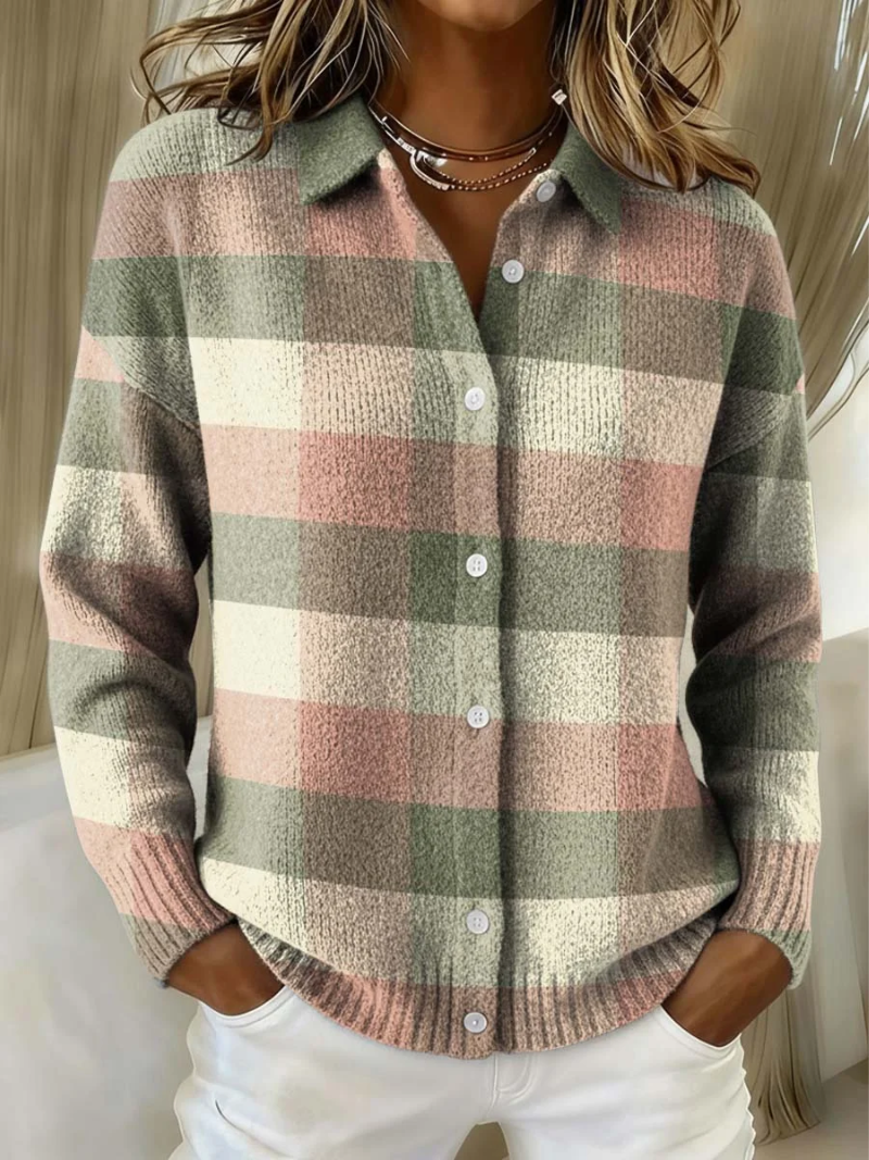 Reagan - Blusa con cappuccio a quadri