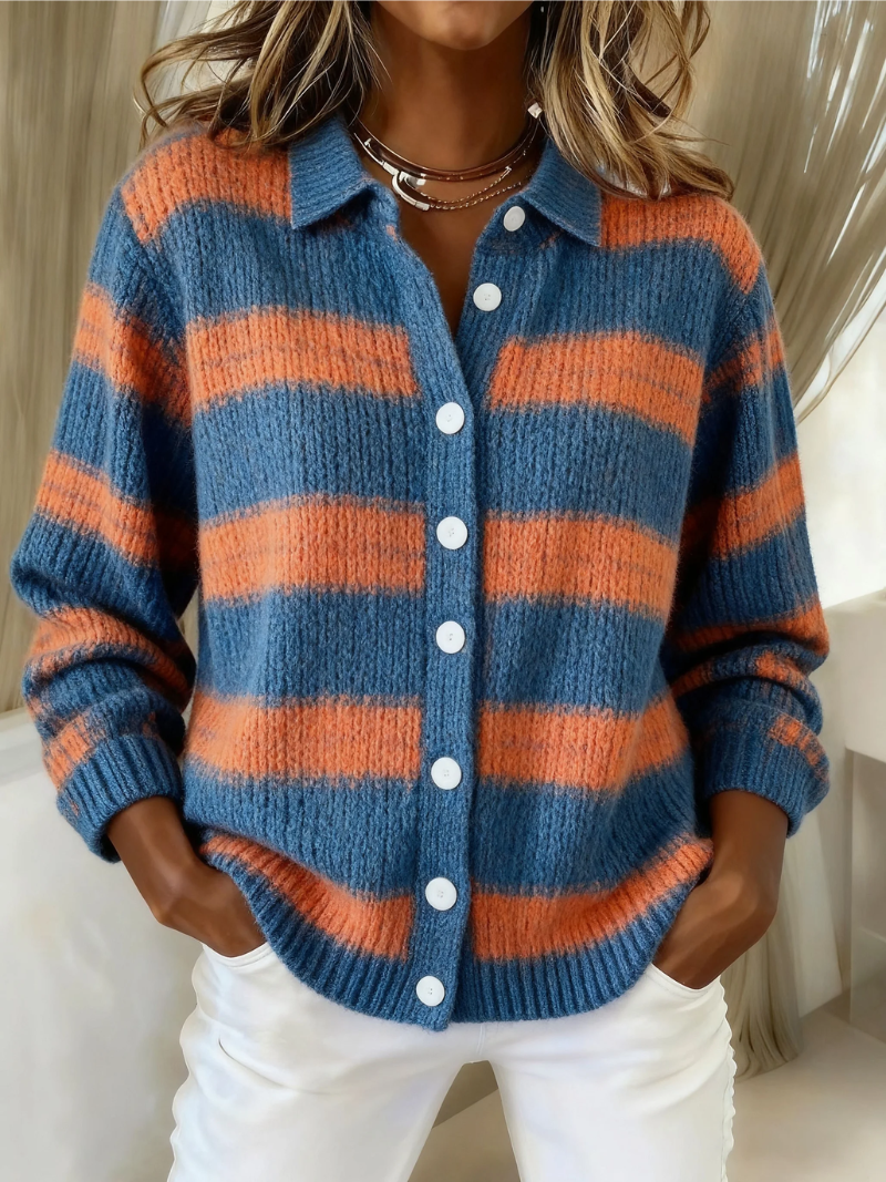 Fallon - Blusa con cappuccio a righe