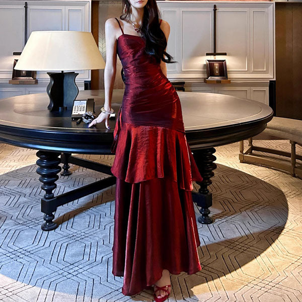 Vianne - Abito lungo glamour con volant