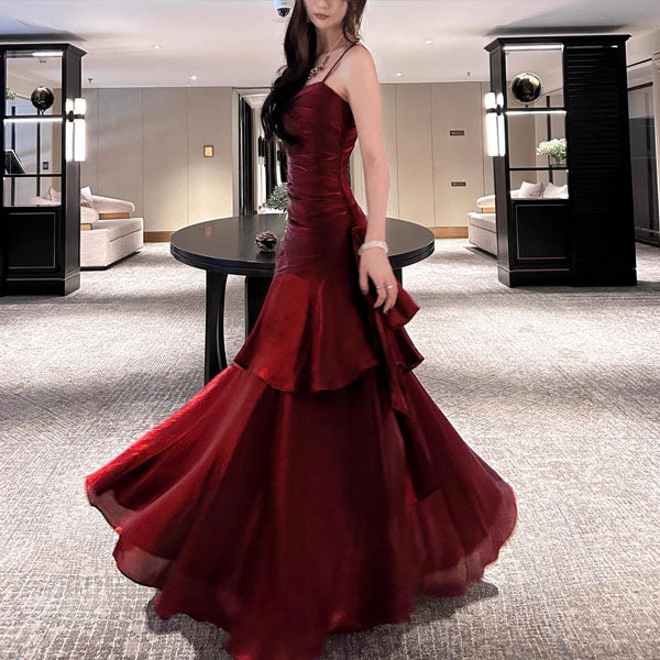 Vianne - Abito lungo glamour con volant