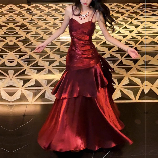 Vianne - Abito lungo glamour con volant