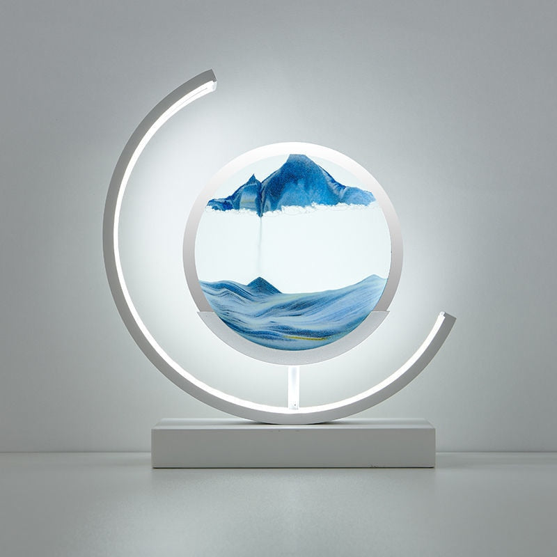 SandScape – stolní lampa s kinetickým pískem (pískové umění)
