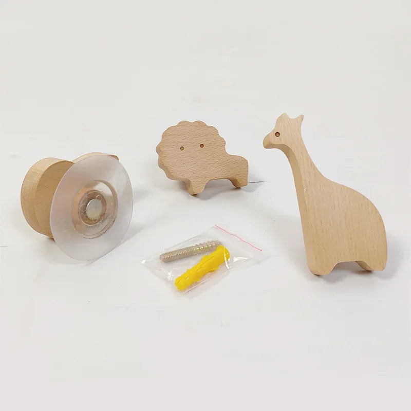 NordicPals - Ganci da Parete con Animali in Legno