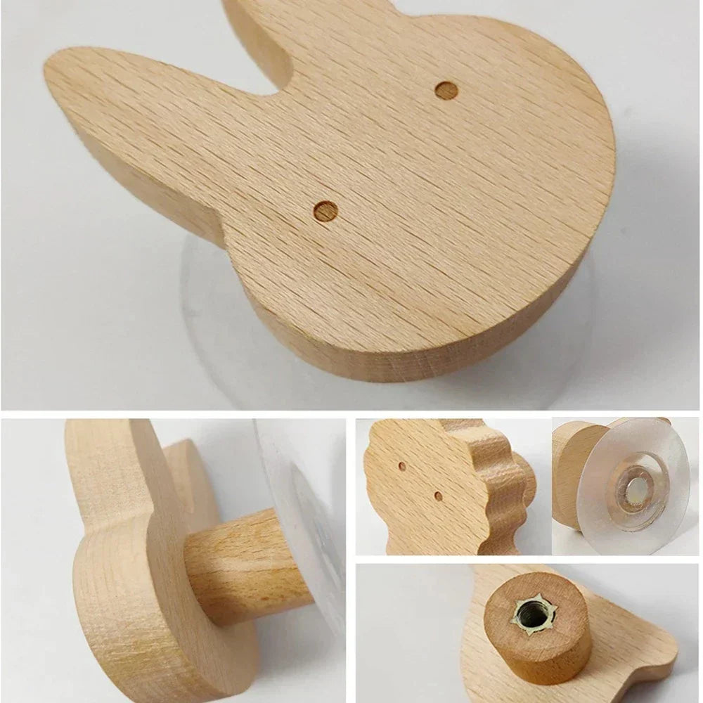 NordicPals - Ganci da Parete con Animali in Legno