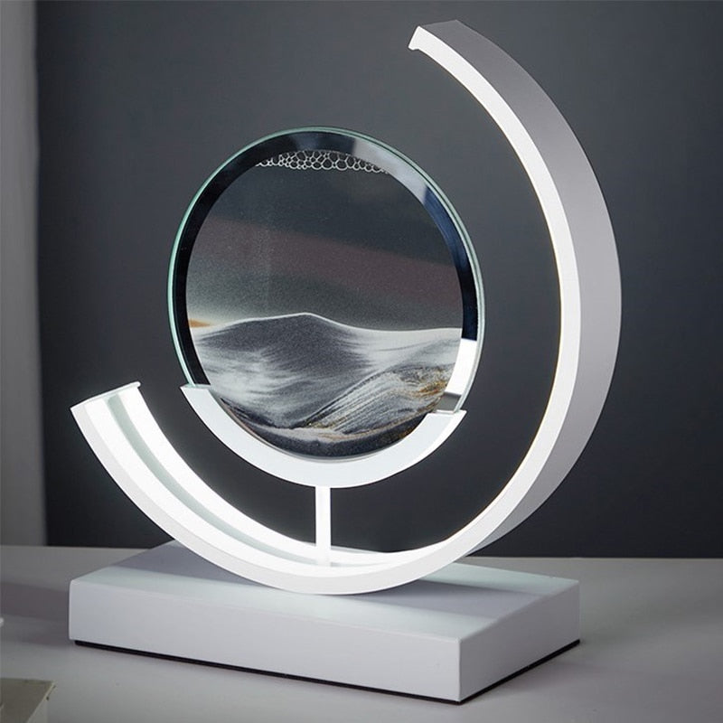 SandScape – stolní lampa s kinetickým pískem (pískové umění)
