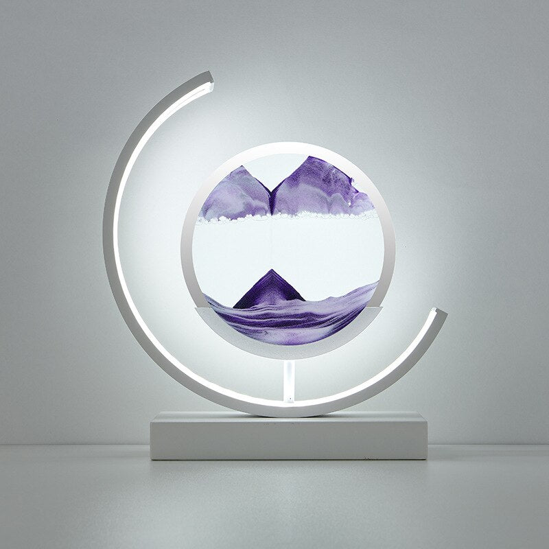 SandScape – stolní lampa s kinetickým pískem (pískové umění)