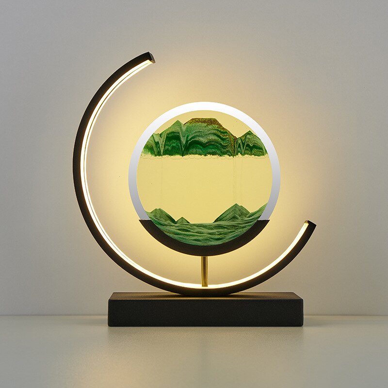 SandScape – stolní lampa s kinetickým pískem (pískové umění)